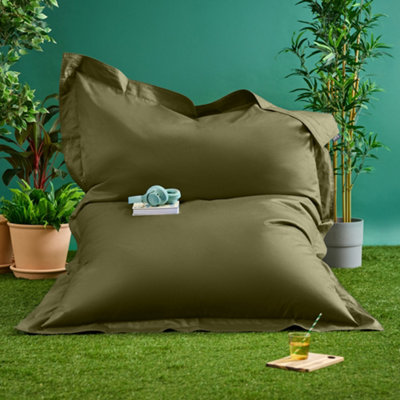 Icon Green Bazaar Bag Khaki Giant Indoor Outdoor Bean Bag Lounger 180Cm