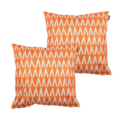 icon Mark Making Scatter Cushion Burnt Orange 43X43Cm Set Of 2 from B&Q