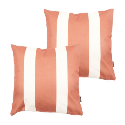 icon Striped Scatter Cushion Burnt Orange 43X43Cm Set Of 2 from B&Q