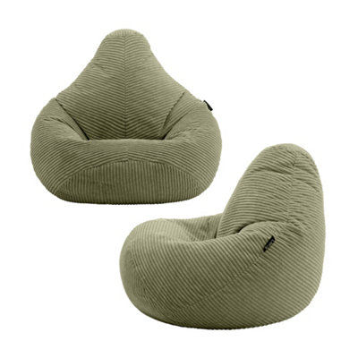 icon Dalton Medium Beanbag Corduroy Sage Green Set Of 2 from B&Q