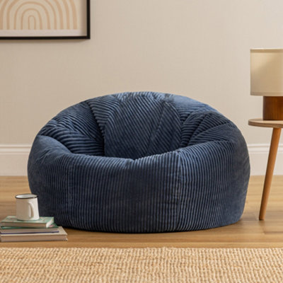 Icon Kingston Jumbo Cord Classic Dome Bean BagDenim Blue from B&Q