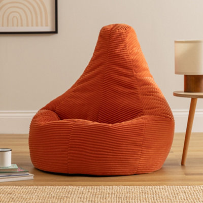 Icon Dalton Jumbo Cord Recliner Bean BagTerracotta from B&Q