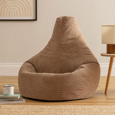 Icon Dalton Jumbo Cord Recliner Bean BagMocha Brown from B&Q