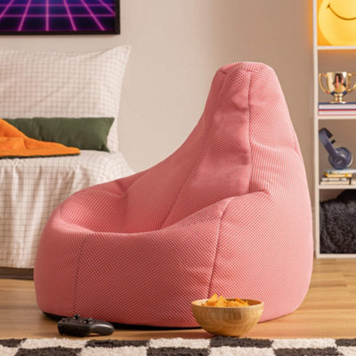 Icon Gaming Performance Mesh Recliner Bean BagLight Pink from B&Q