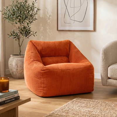 Icon Natalia Jumbo Cord Armchair Bean Bag, Terracotta
