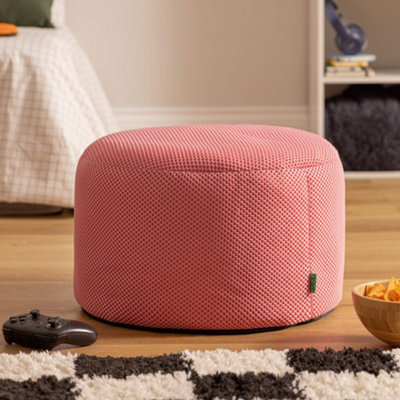 Icon Gaming Performance Mesh Round Footstool Bean BagLight Pink from B&Q
