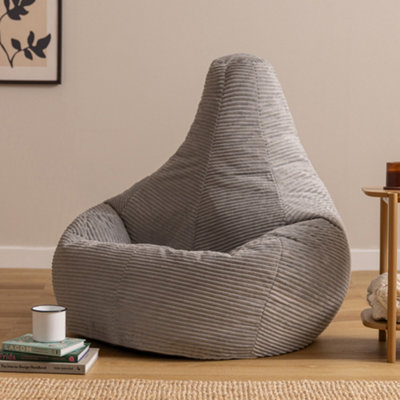 Icon Dalton Xl Jumbo Cord Recliner Bean BagGrey from B&Q