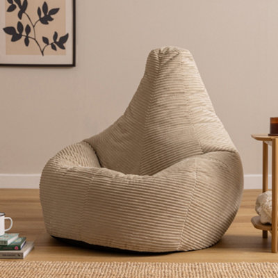 Icon Dalton Xl Jumbo Cord Recliner Bean BagStone from B&Q