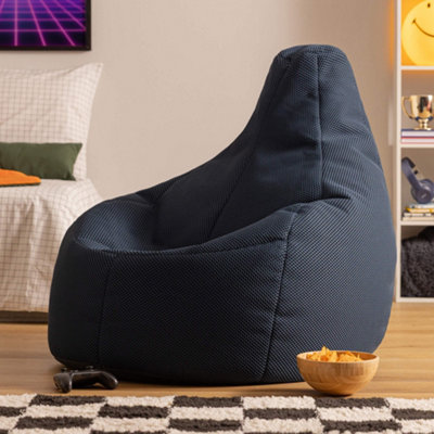 Icon Gaming Performance Mesh Xl Recliner Bean BagNavy Blue from B&Q