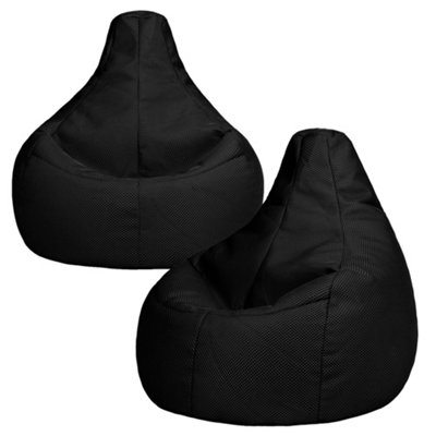 2 Pack Icon Gaming Performance Mesh Recliner Bean BagBlack from B&Q