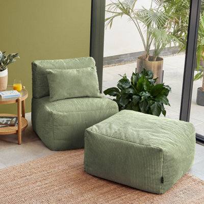 2Pcs Icon Noa1X Recliner1X SlabJumbo Cord Sage Green from B&Q