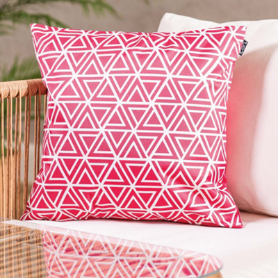 icon Cushion 43X43Cm Triangle GeoPink from B&Q