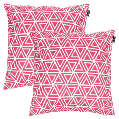 icon 2 Pack Cushion 43X43Cm Triangle GeoPink from B&Q