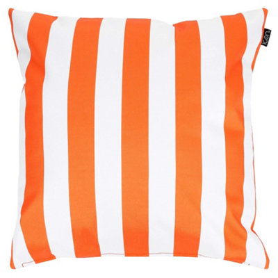 B&Q -  Cushion 43X43Cm Deck Stripe OrangeDouble Sided