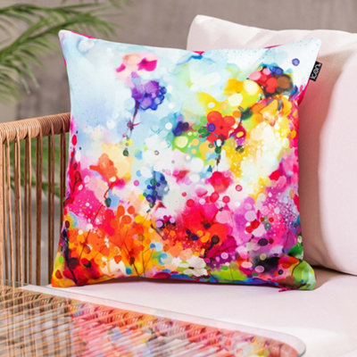 icon Cushion 43X43Cm Spring FlowerPink Back from B&Q