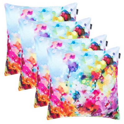 icon 4 Pack Cushion 43X43Cm Spring FlowerPink Back from B&Q