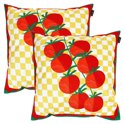icon 2 Pack Cushion 43X43Cm Tomato Print from B&Q