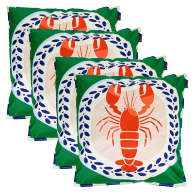 icon 4 Pack Cushion 43X43Cm Lobster Print from B&Q