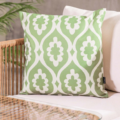 Icon Damask Pattern Outdoor Cushion - Green - Image 3