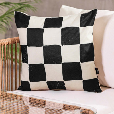 Icon Cushion 43X43 Kyoto Fabric, Checkerboard Mono Size 43 B&Q