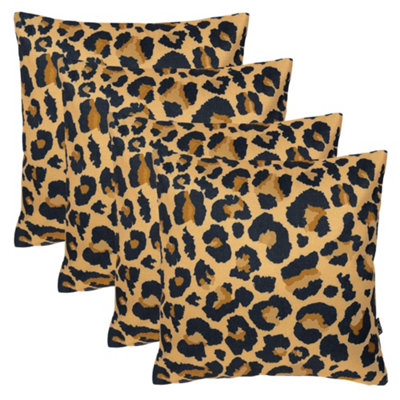 icon 4 Pack Cushion 43X43 Kyoto FabricNew Leopard Print from B&Q