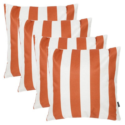 icon 4 Pack Cushion 43X43 Kyoto FabricStripeTerracotta from B&Q