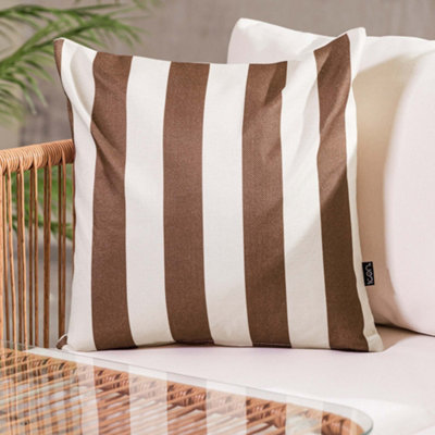 Icon Cushion 43X43 Kyoto Fabric, Stripe, Chocolate Size 43 B&Q