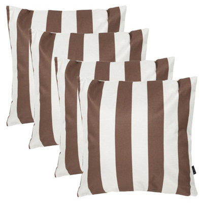 icon Stripe Indoor-Outdoor Cushion, Pack of 4, Terracotta Orange - Image 4