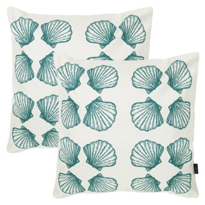 Icon 2 Pack Cushion 43X43 Kyoto Fabric, Sea Shell Small B&Q