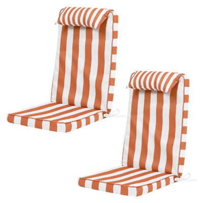icon 2 Pack High Back Seat Pad Deck StripeCushionTerracotta