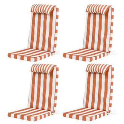 icon 4 Pack High Back Seat Pad Deck StripeCushionTerracotta