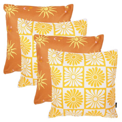 icon 4Pk Cushion X2 Summer SunX2 Summer Flower from B&Q