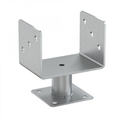 Heavy Duty Galvanised Elevated Bolt Down Pergola Post SupportPost Ground AnchorPost Shoe125mm5X5" from B&Q