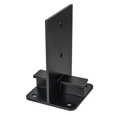 Heavy Duty Black Galvanised Internal Bolt Down Pergola Post SupportInternal Post AnchorInternal Post Bracket100mm4X4 from B&Q