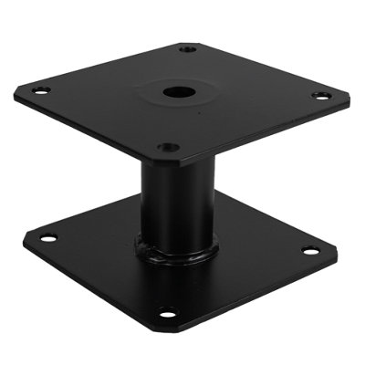 Heavy Duty Black Powder Coated Elevator Bolt Down Pergola Post SupportPergola BasePergola Foot Ground Anchor140mm6X6" from B&Q