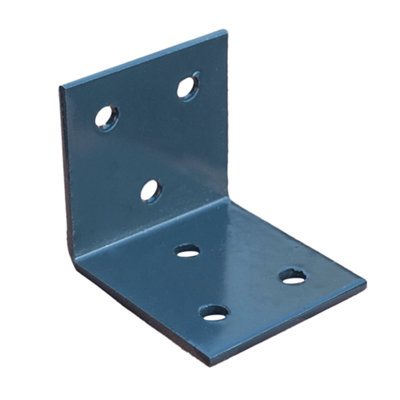 Pack Of 10Heavy Duty Galvanised Anthracite Grey Angle Bracket Corner Brace Connector40X40X40mm from B&Q