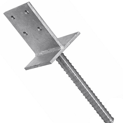 Heavy Duty Hot Dip Galvanised Concrete In Internal Pergola Post SupportGround Anchor140mm6X6" from B&Q