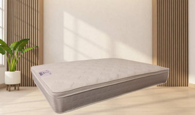 Knight Sleep Pillowtop 1000 Pocket Sprung With Memory Foam Micro Quilted Double Mattress - 4Ft6