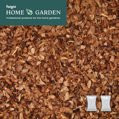 Fargro Home and Garden Fargro Melcourt Pack Of 2Potting Bark™ Growing Coarse Mulch Pine Bark Chips 3-15mm(2 X 60L Bags) from B&Q