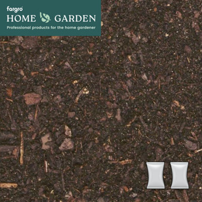 Fargro Home and Garden Pack Of 2Fargro Melcourt™ Composted Fine Bark™ Natural Soil Conditioner & Mulch Chips 0-12mm 2 X 50L Bags from B&Q