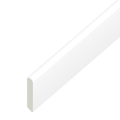 Eurocell Windows4You White Upvc Architrave TrimPencil Round Flat(L) 5M X (W) 65mm from B&Q