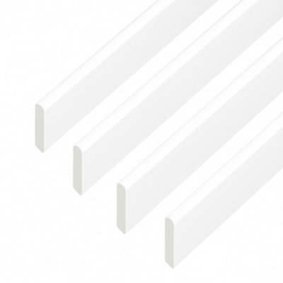 Eurocell Windows4You White Upvc Architrave TrimPencil Round Flat(L) 2M X (W) 30mm (Pack Of 4) from B&Q