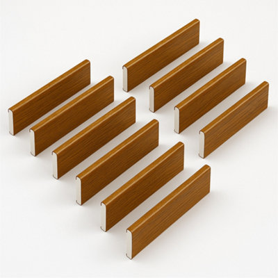  - Windows4You Golden Oak Upvc Architrave Trim (L)1M X (W)30mm X 6mm Pencil RoundDoor & Window SurroundPack Of 10