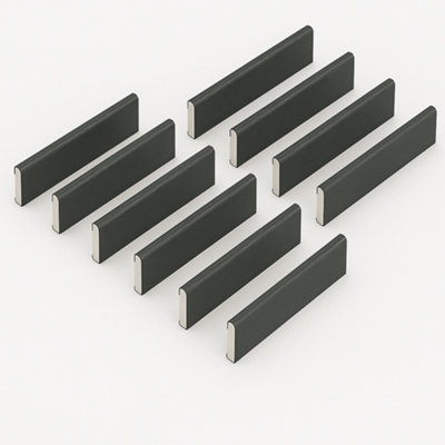  - Windows4You Anthracite Grey Upvc Architrave Trim (L)2M X (W)95mm X 6mm Pencil RoundDoor & Window SurroundPack Of 10