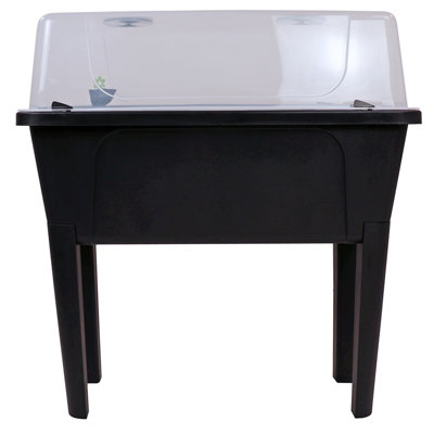 B&Q -  Raised Garden Planter With LidPlastic Elevated Planter Box For Outdoor Growing