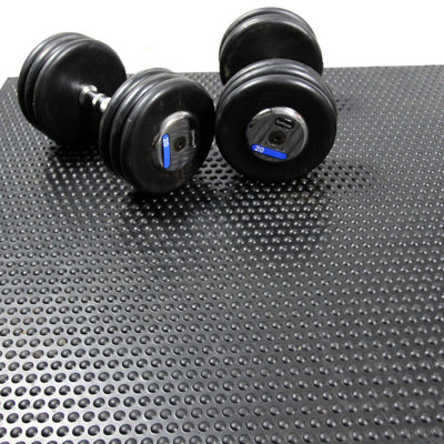 Actiasmat Heavy Duty Rubber Gym Mat Black Exercise And Floor Protection Mat from B&Q