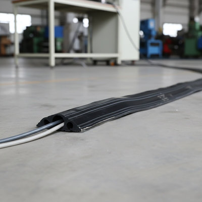 B&Q -  Heavy Duty Rubber Floor Cable Protector 1M Black Cable Management Channel