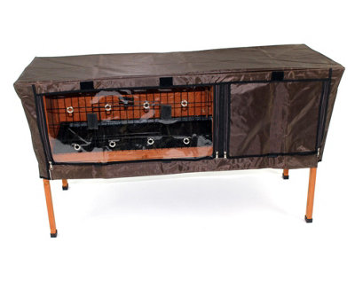 Actiaspet Wooden Rabbit Hutch 4Ft Single Tier With Waterproof Cover from B&Q
