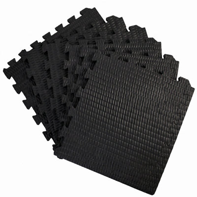 B&Q -  Eva Interlocking Gym Floor Mats 62X62Cm 34mm Thick Non Slip Exercise Matting