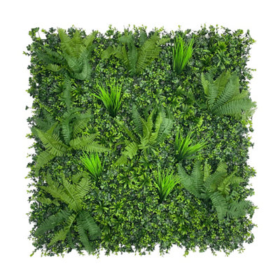 B&Q -  Artificial Plant Flower Wall Panels Realistic Indoor  Outdoor Greenery 1M X 1M For HomeGardenOffice Decor